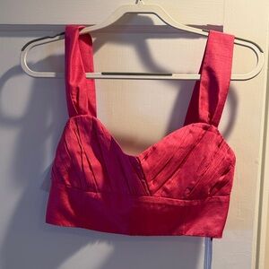 Aritzia Wilford Rhapsody Fuchsia Sleeveless Crop Top NWT